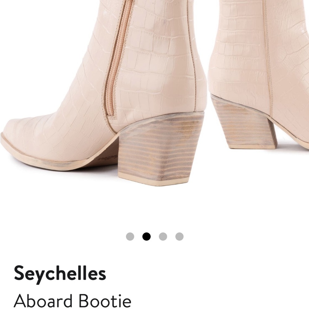 Seychelles leather booties size 10 cream beige boot western booties - Picture 7 of 14